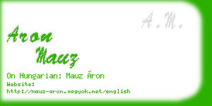 aron mauz business card